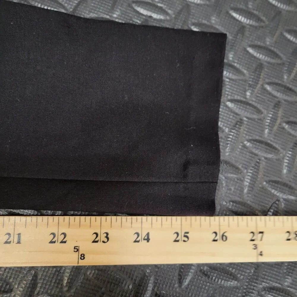 Kate Spade Women's Stretch‎ Cropped Black Dress Pants Size 4 Gold Logo Zipper